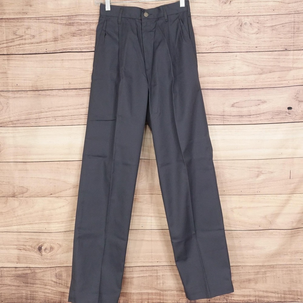 Vintage McDonald's Uniform Pants 26 Gray Pleated 25x30 Made USA 80s